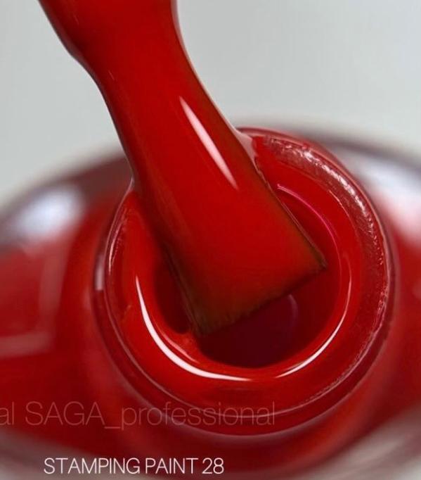 Esmalte stamping rojo #28 Saga 8 ml