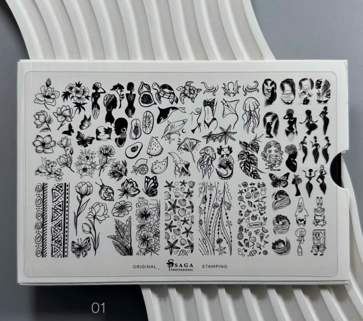 Placa stamping oceano by Saga professional #01